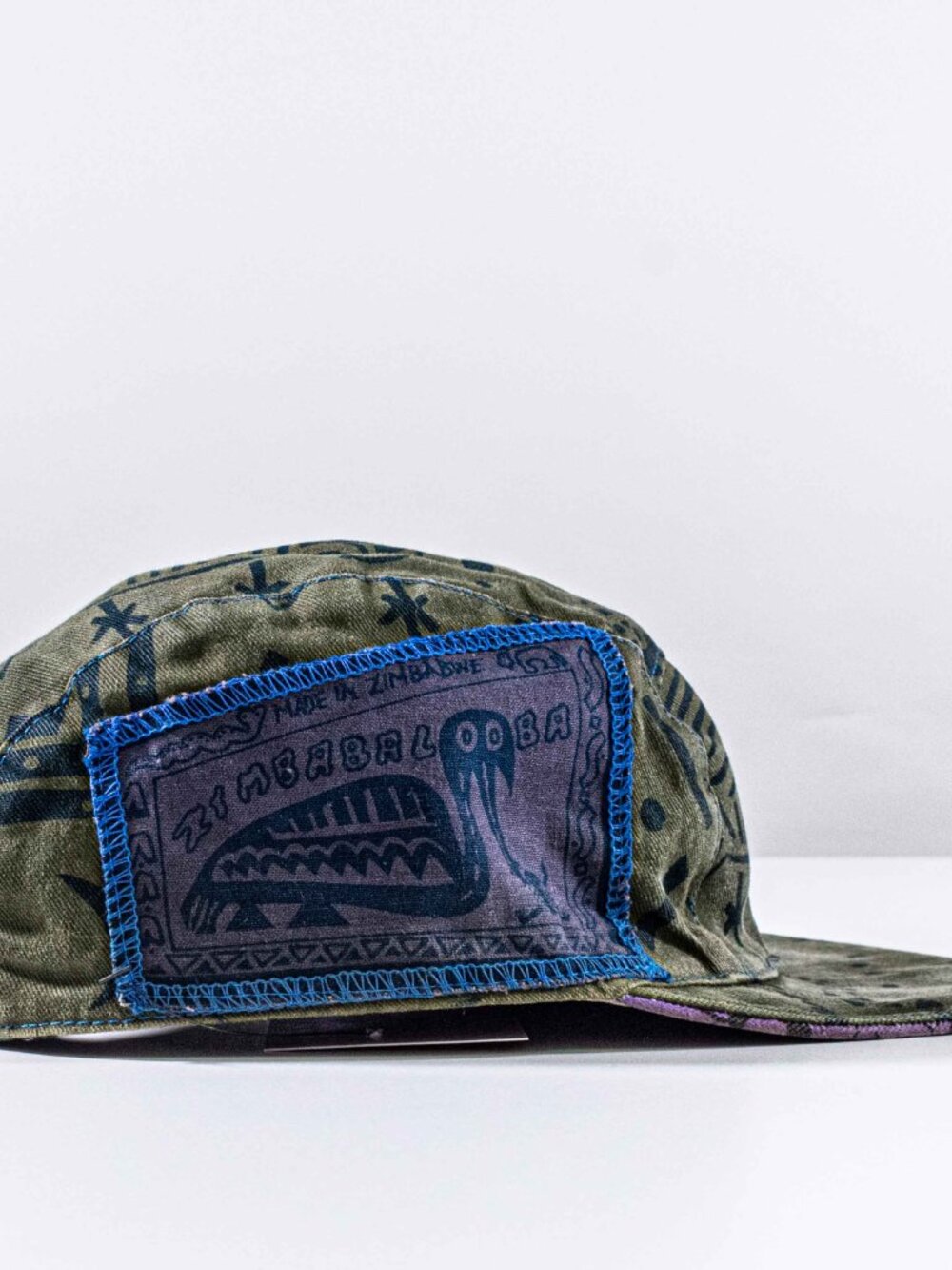 Vintage 90s Zimbabalooba Reversible 5 Panel Hat AOP Surf Skate Rave Print - Picture 14 of 16